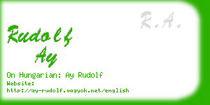 rudolf ay business card